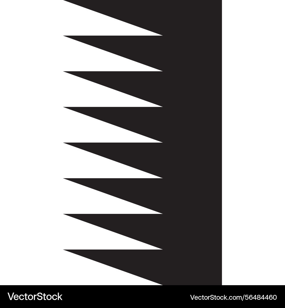 A black angular sharp point logo vector image