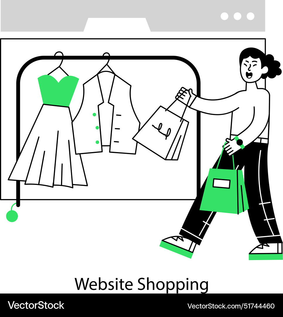A customizable outline mini of websit vector image