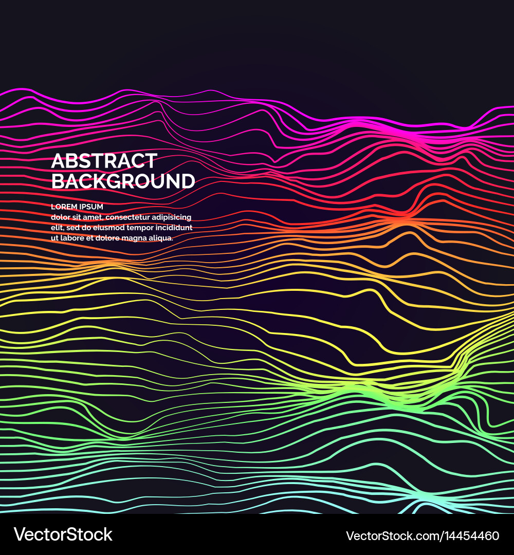Abstract background with a colored dynamic vector image