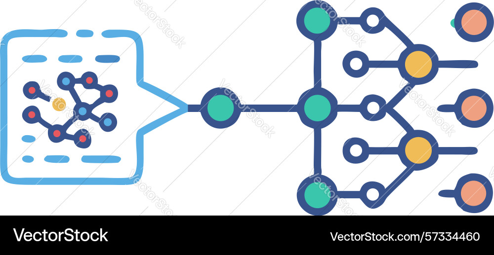 Blockchain and distributed ledger technology vector image