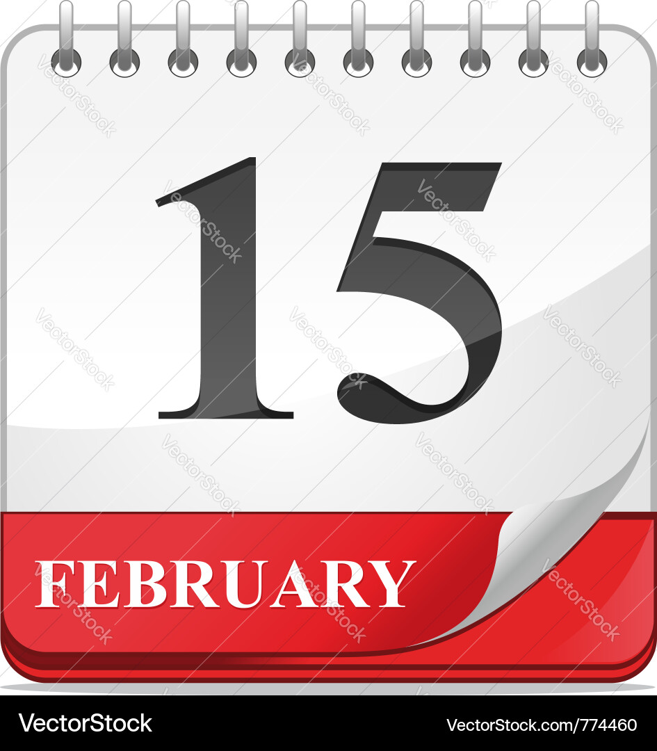 Calendar Icon - White Background Vector Image
