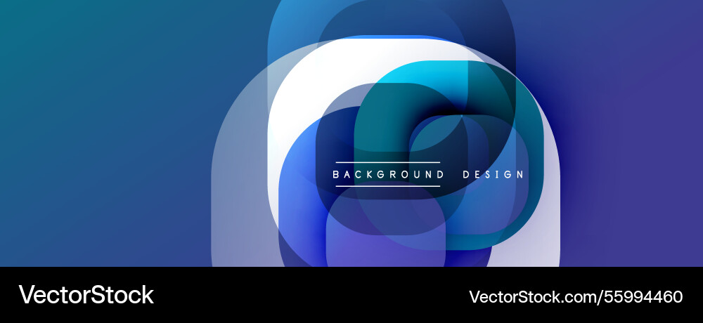 Circular abstract design with overlapping vector image