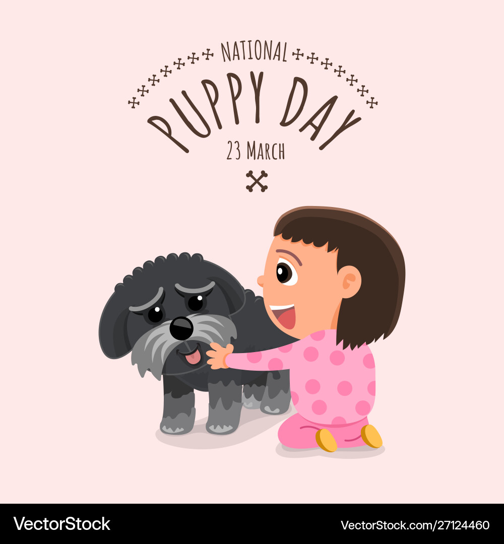 Concept national puppy day Concept national puppy day vector image