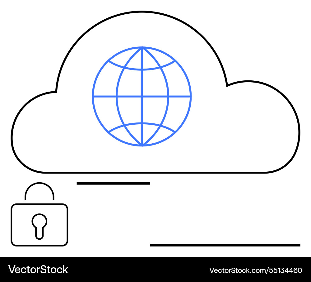 Data security in cloud storage with global Data security in cloud storage with global Vector Image