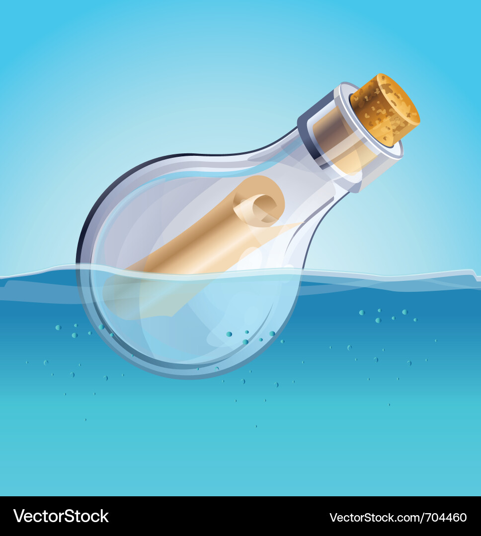 Message in a Bottle Vector Image