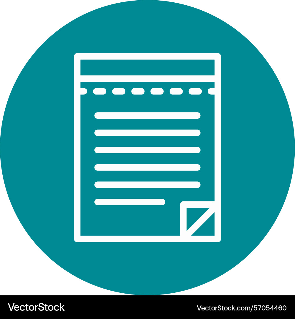 Notepad line circle style icon design Vector Image