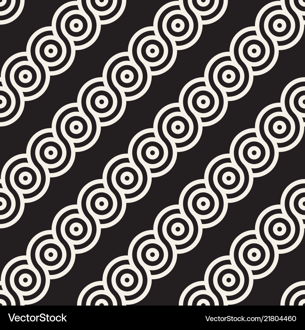 Rounded Interlacing Line Pattern Vector Image