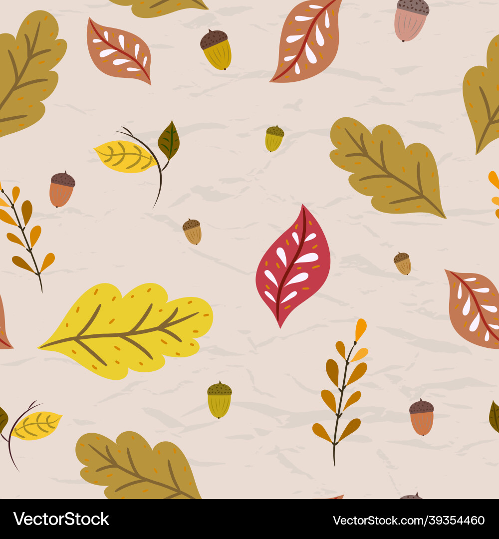 Seamless pattern in autumn colors from collection Seamless pattern in autumn colors from collection vector image