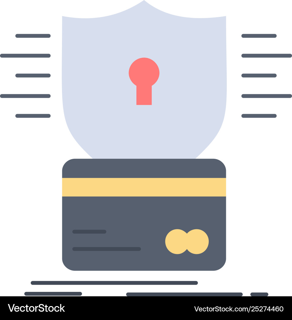 Security credit card hacking hack flat color Security credit card hacking hack flat color vector image