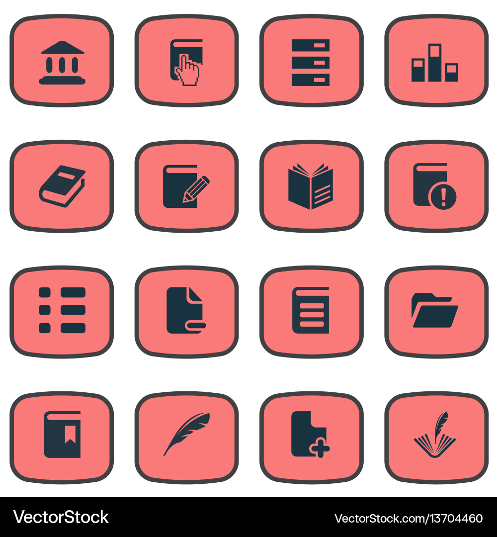 Set of simple knowledge icons vector image