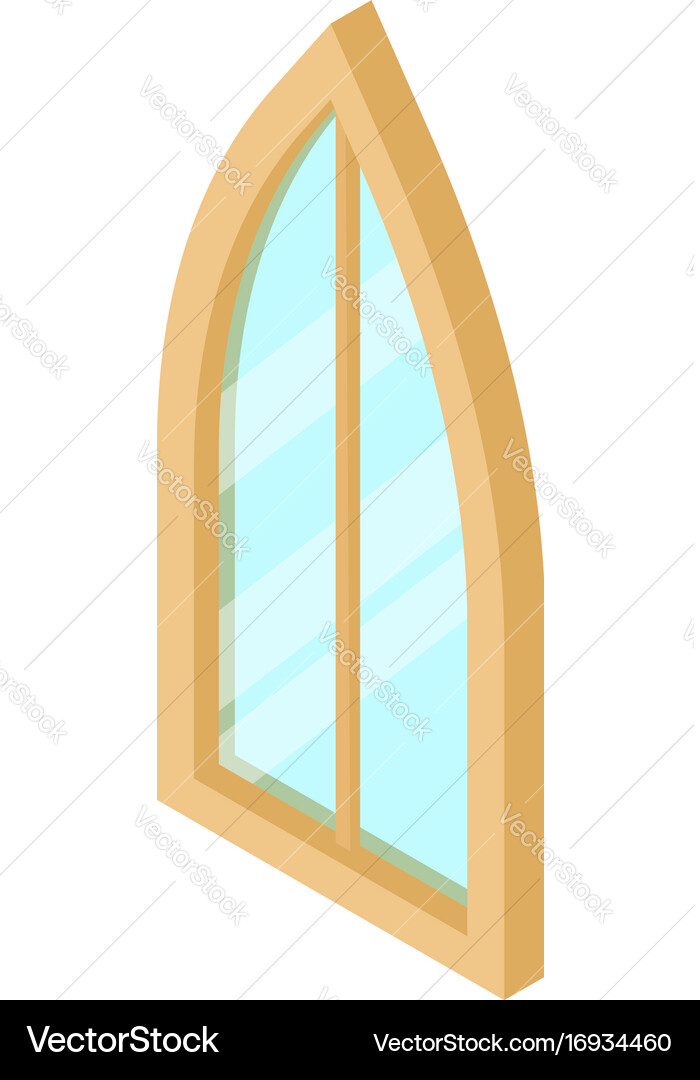 Sharp corner window frame icon isometric 3d style Vector Image