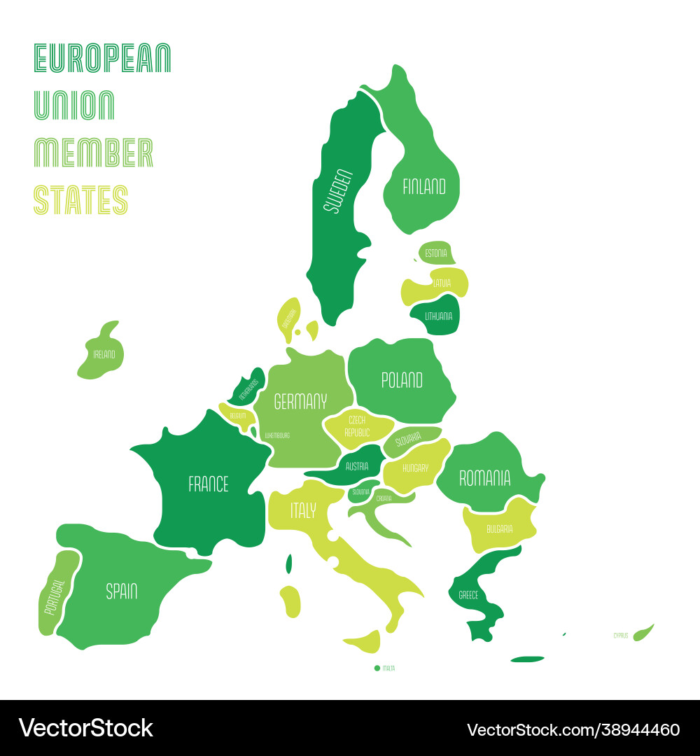 Simplified smooth map eu Simplified smooth map eu vector image