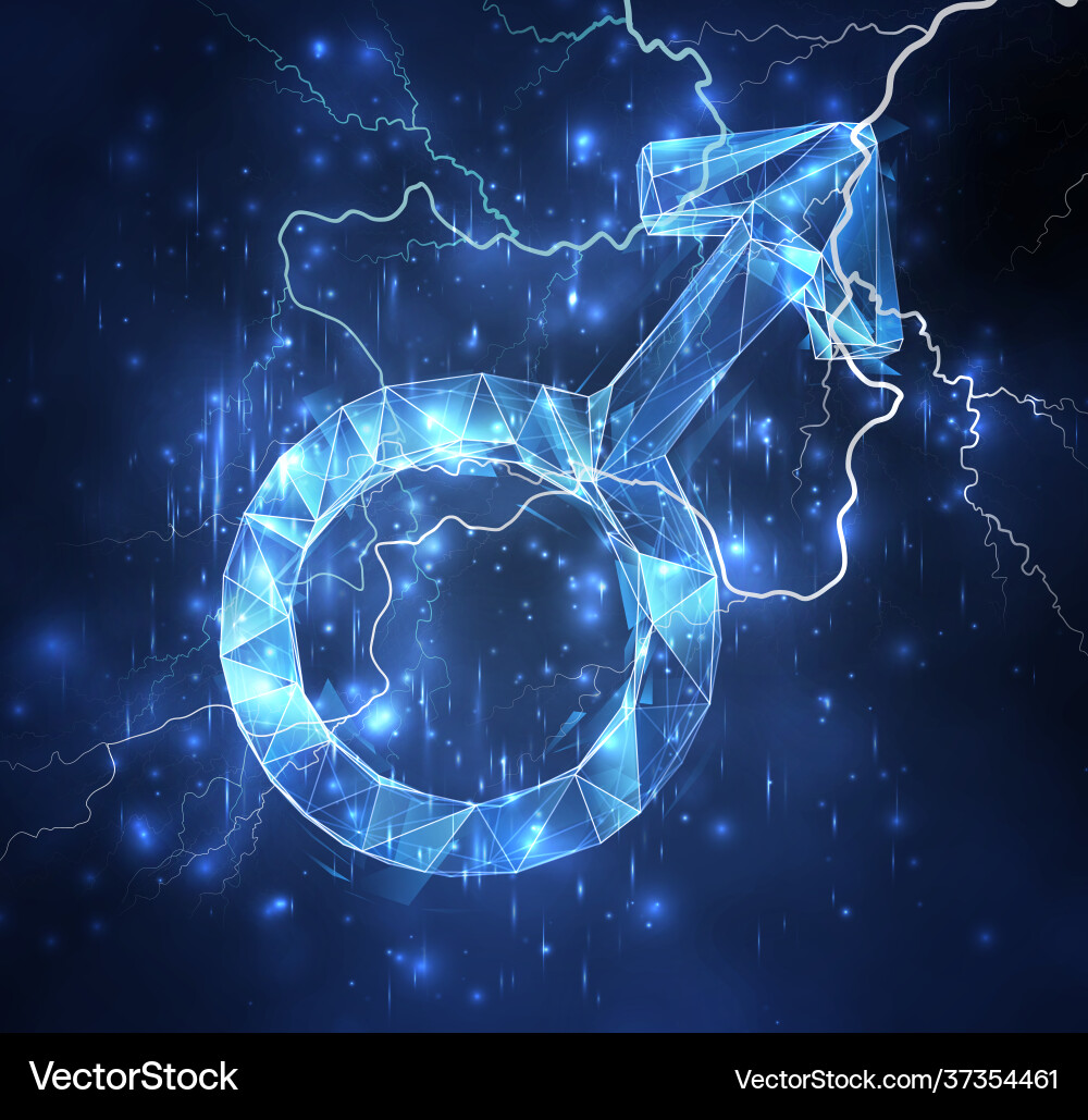 3d object on a background blue sky lightning Vector Image