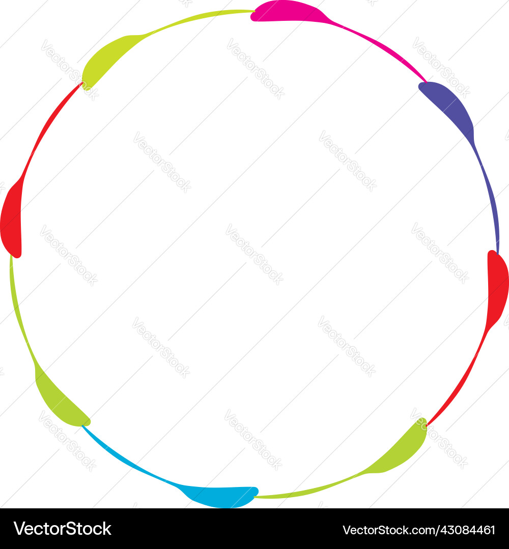Abstract circle ring geometric shape element Vector Image