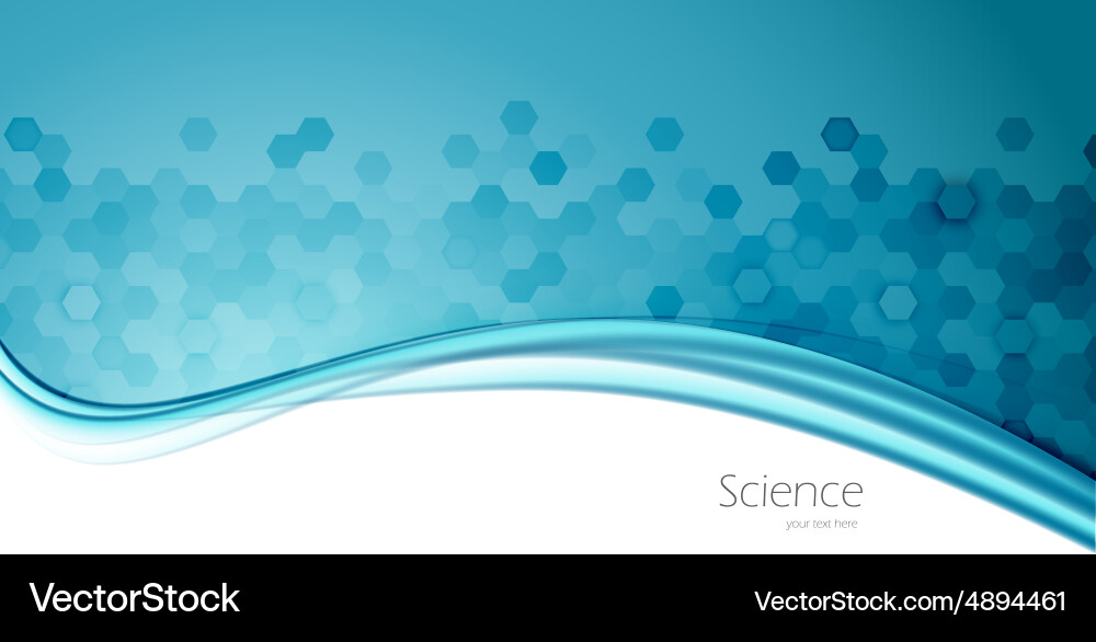 Abstract Science Hexagon Background vector image