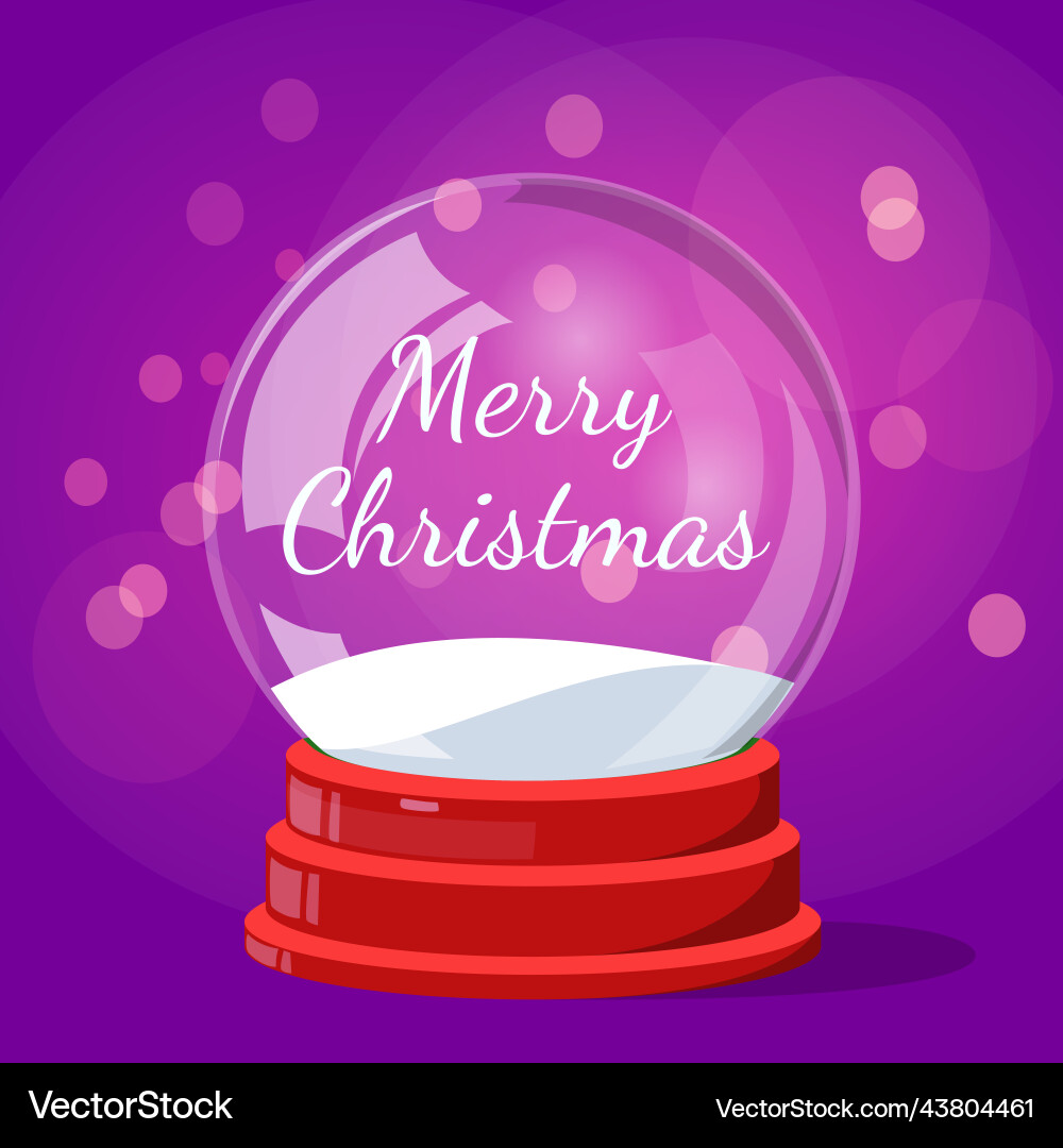 An empty red snowglobe An empty red snowglobe Vector Image
