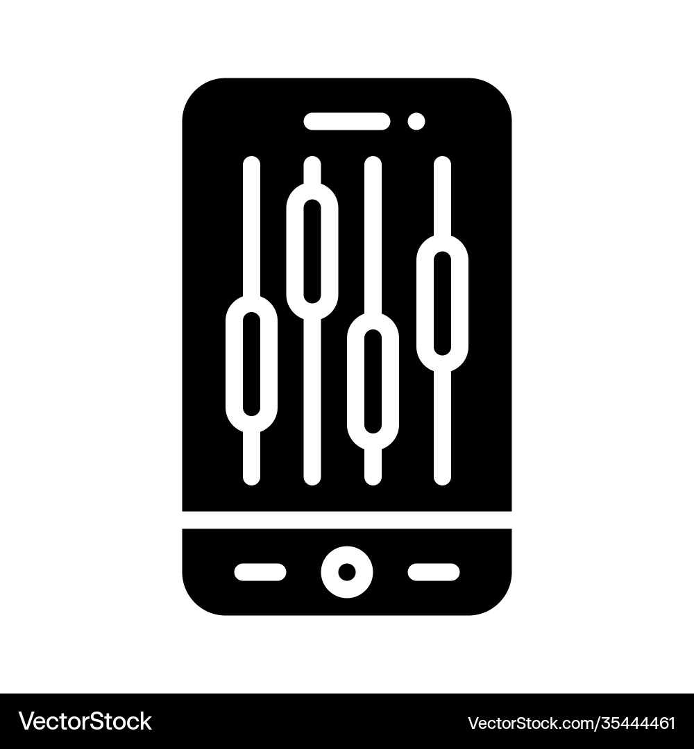 Control and setting icon mobile application vector image