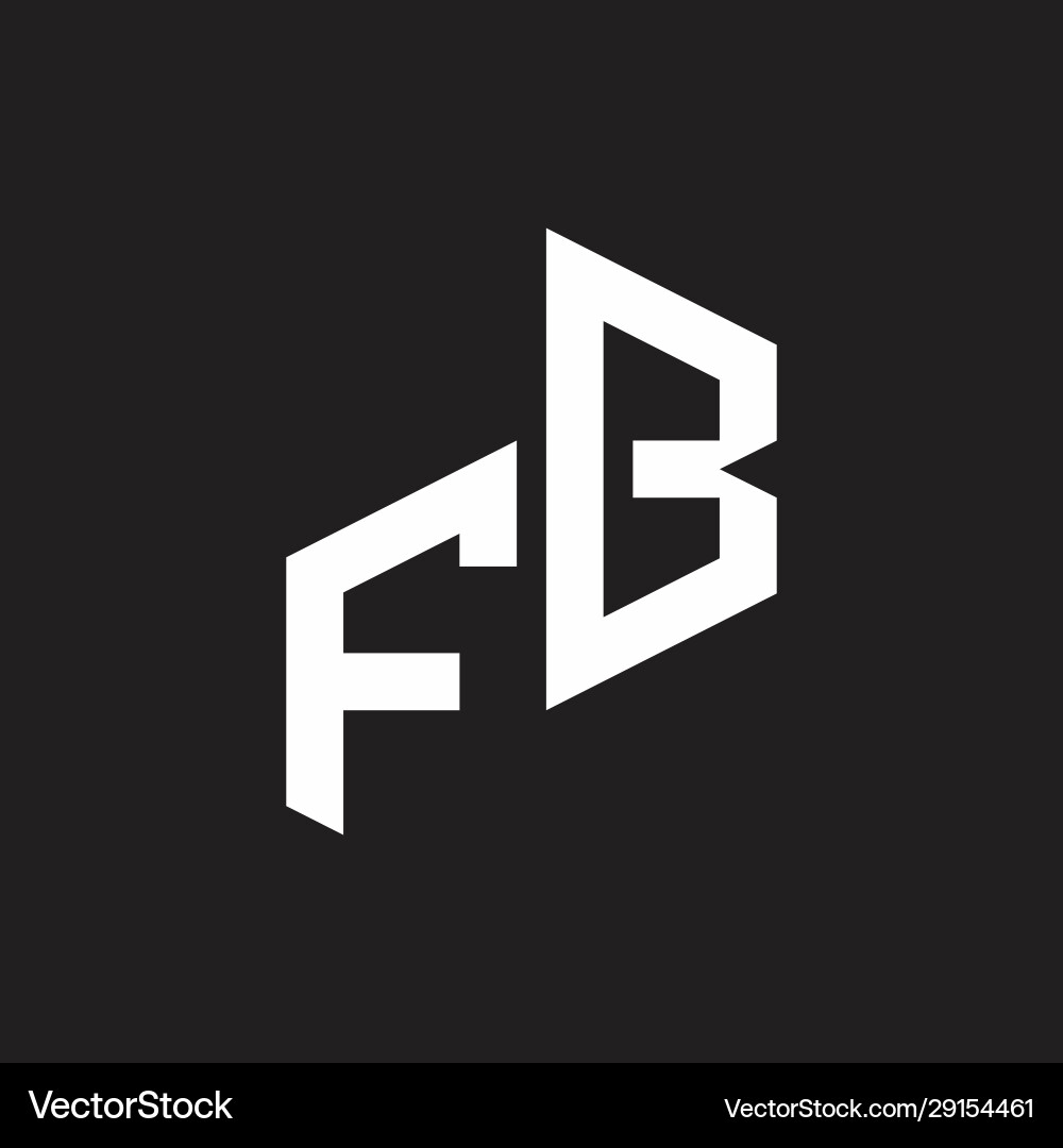 Fb initial letters logo monogram with up to down Vector Image