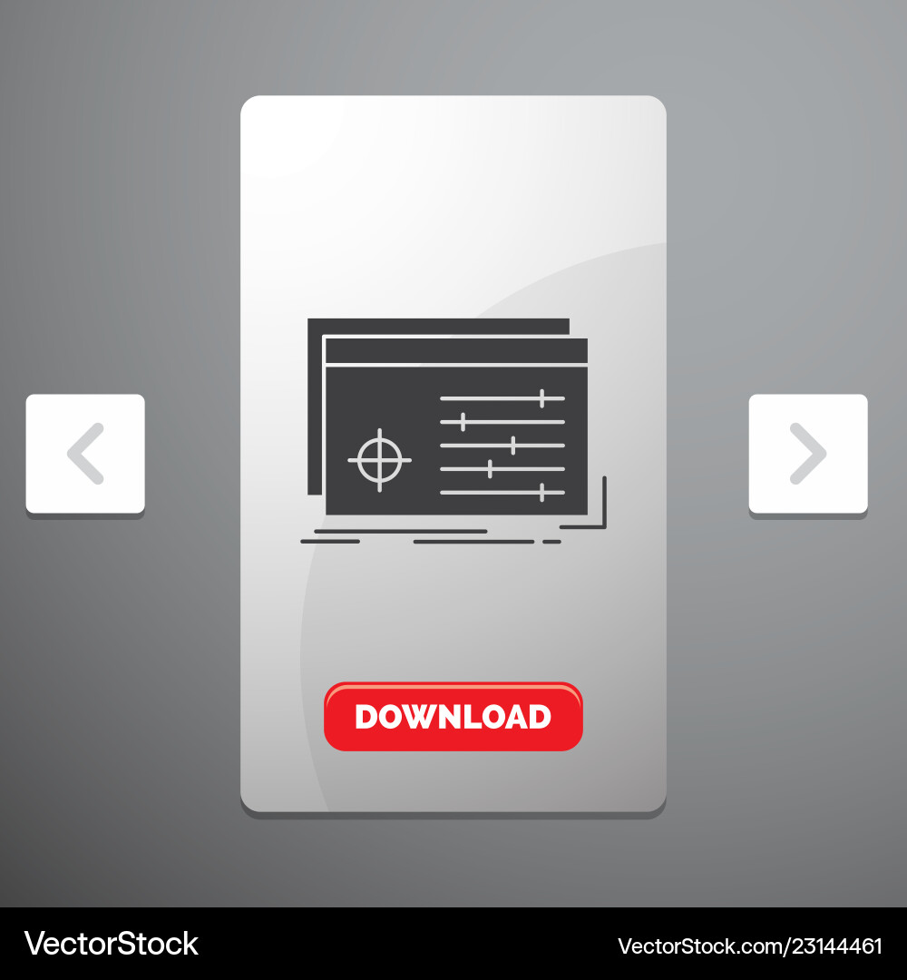 File object processing settings software glyph Vector Image