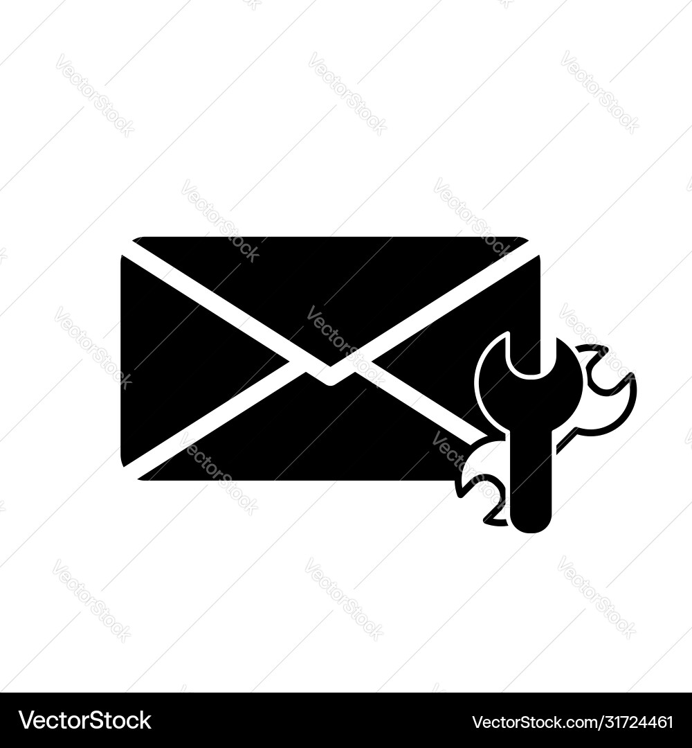 Mail icon envelope setting Vector Image