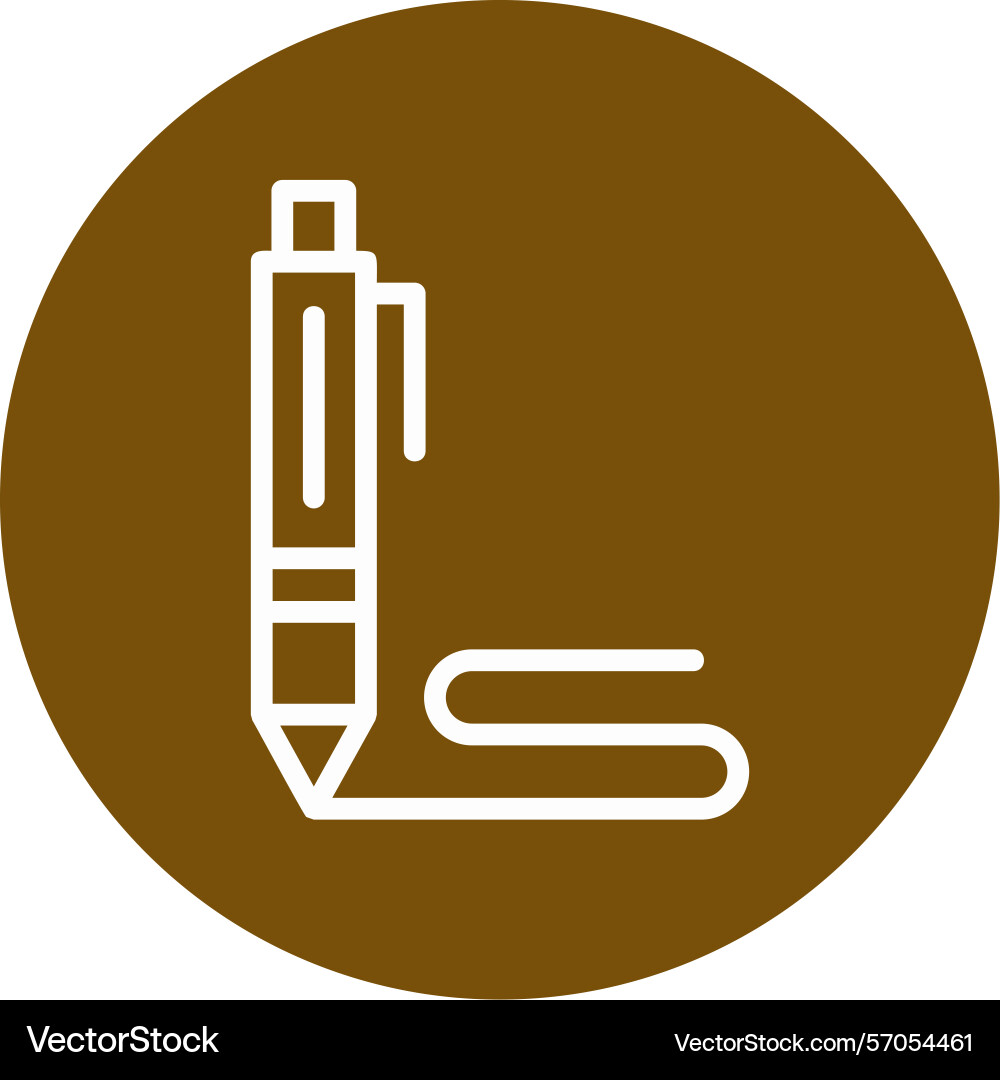 Pen line circle style icon design Vector Image