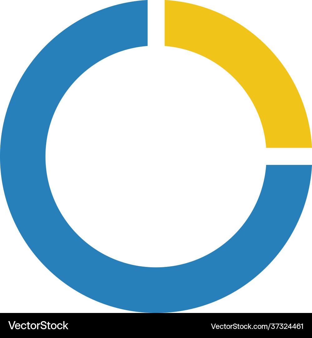 Pie chart icon graph diagram symbol for big data vector image