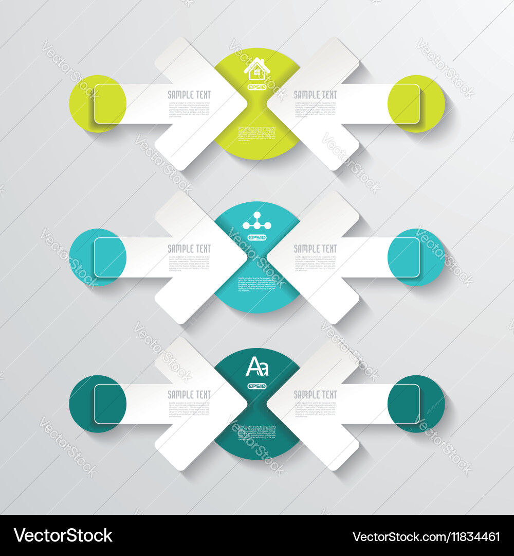 Pointer arrows graphic or website layout Vector Image