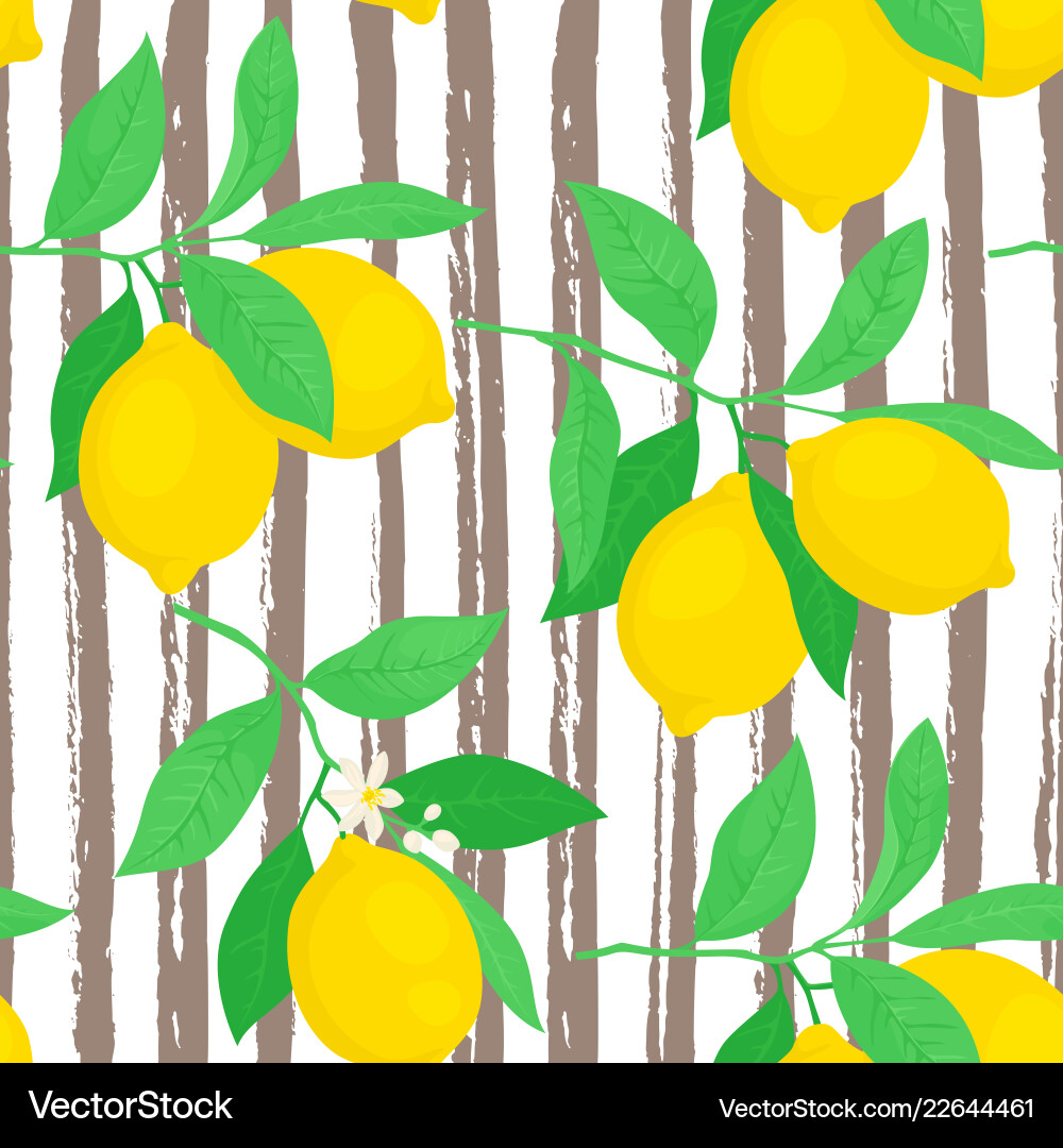 Seamless pattern with lemons Seamless pattern with lemons vector image