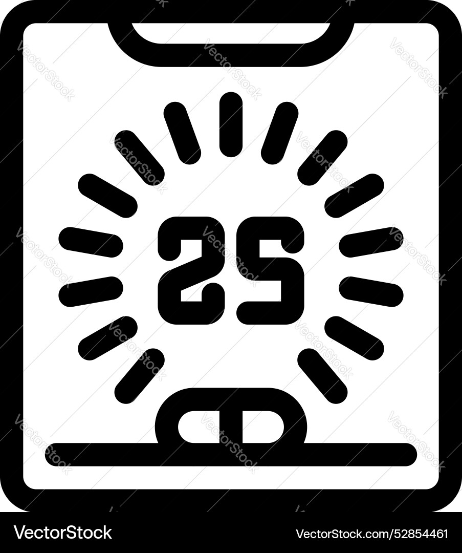 Smartphone showing loading status icon Smartphone showing loading status icon vector image