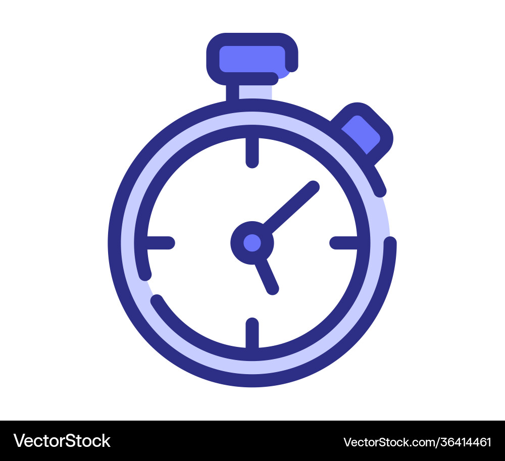Stop watch timer counter single isolated icon Stop watch timer counter single isolated icon vector image