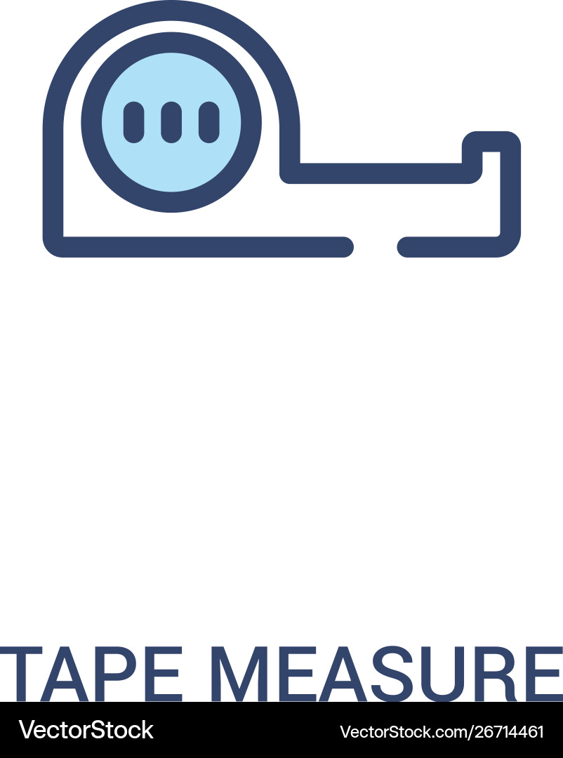 Tape measure concept 2 colored icon simple line Tape measure concept 2 colored icon simple line vector image