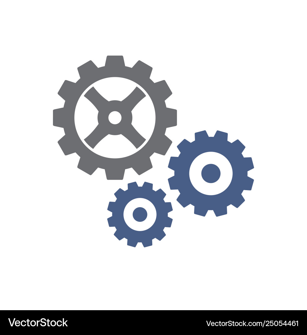 Technical mechanisms icon on background vector image