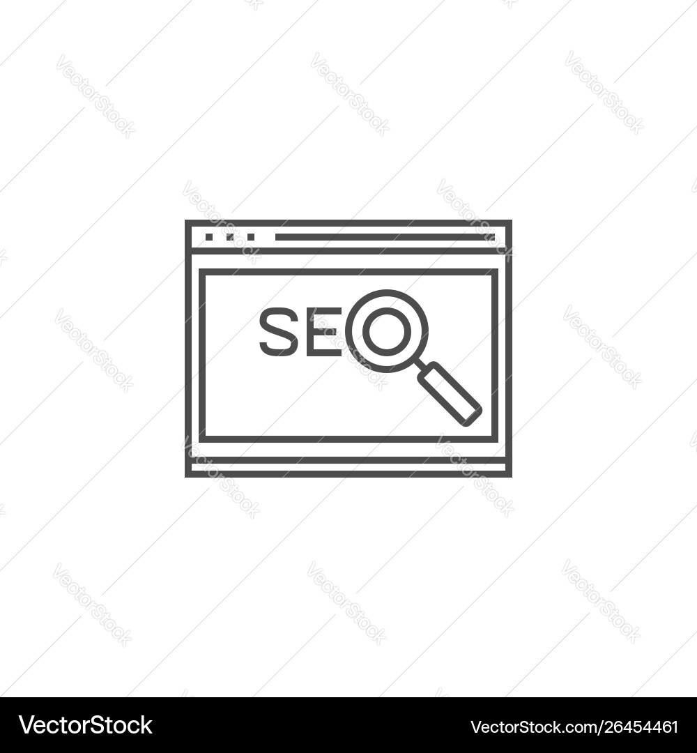 Website optimization line icon vector image