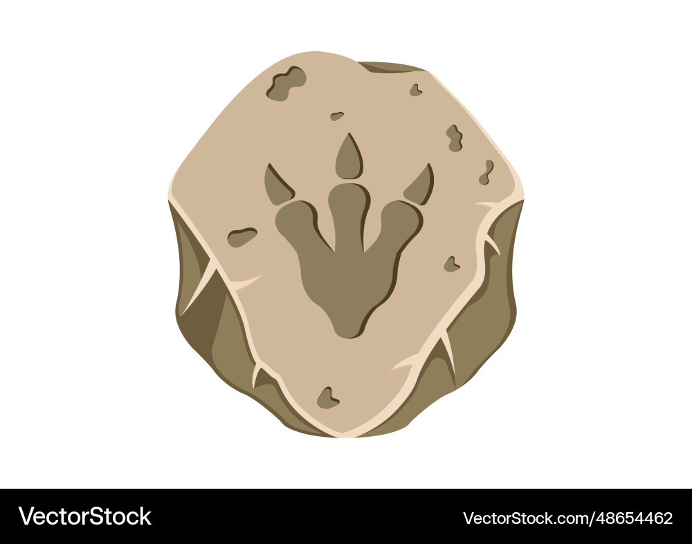 Ancient dinosaur footprints fossils extinct Vector Image
