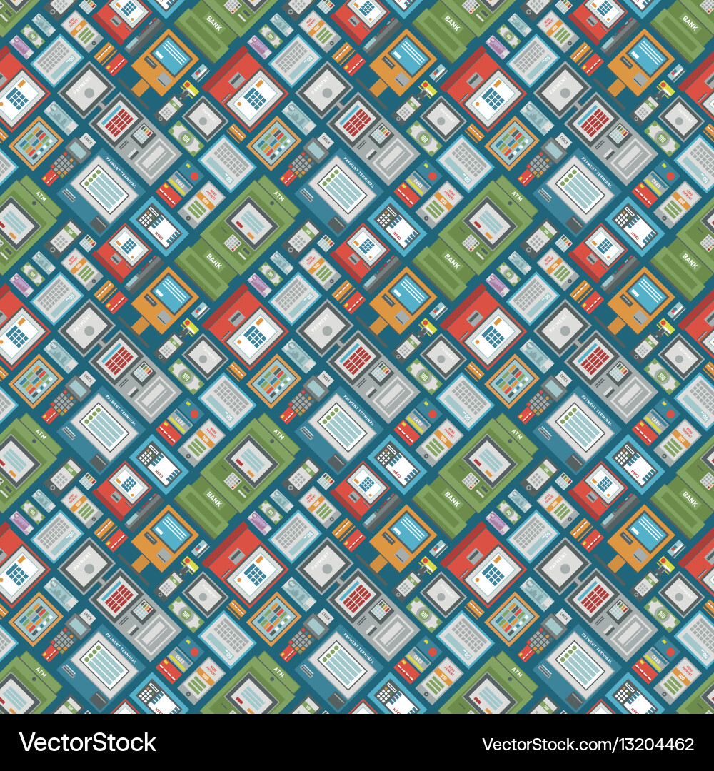 Atm machine receipt pattern Vector Image
