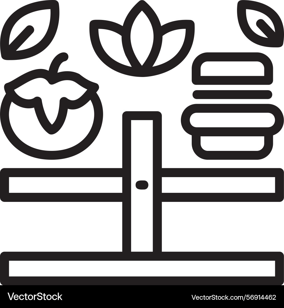 Balanced diet linear style icon design Vector Image