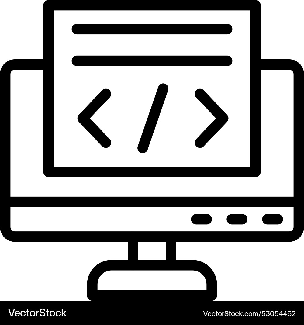 Coding icon design vector image