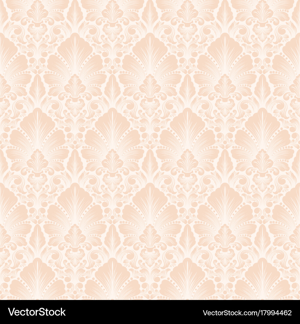 Damask seamless pattern background vector image