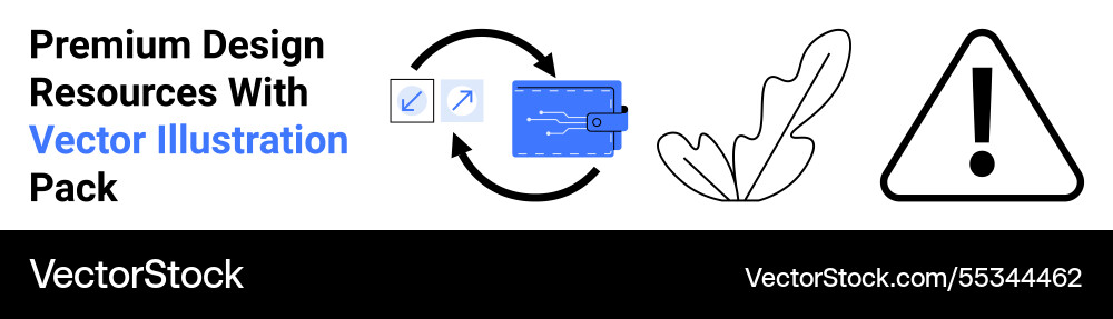 Design tools process cycle and alert symbol Design tools process cycle and alert symbol vector image