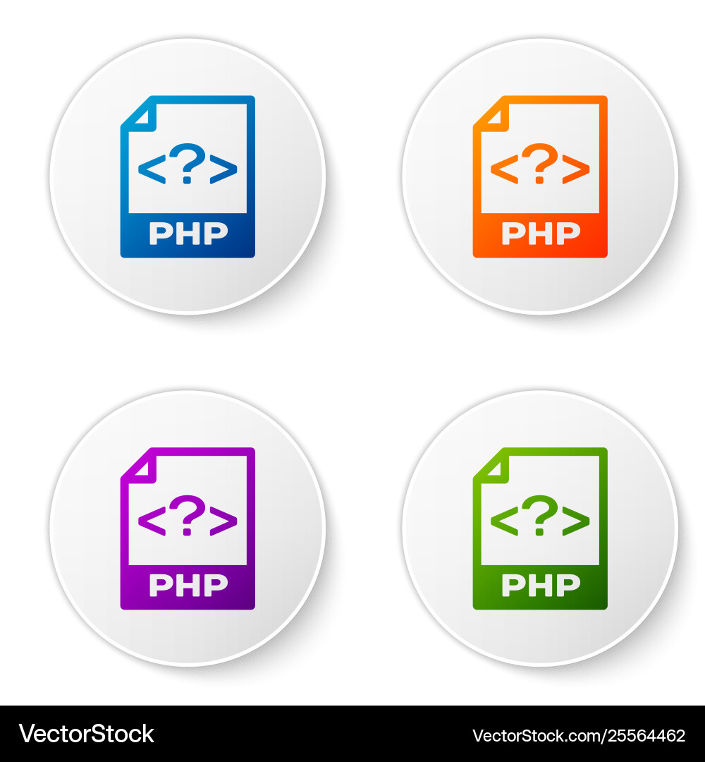 Farbe php Datei Dokument Symbol herunterladen Schaltfläche Farbe php Datei Dokument Symbol herunterladen Schaltfläche vektorbild
