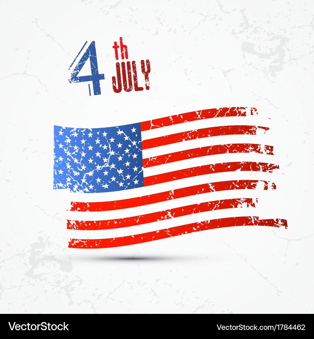 Fourth of july independence day american flag Vector Image