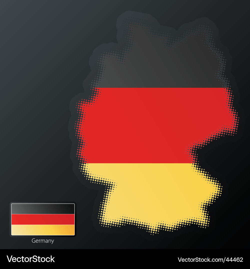 Germany halftone map Vector Image