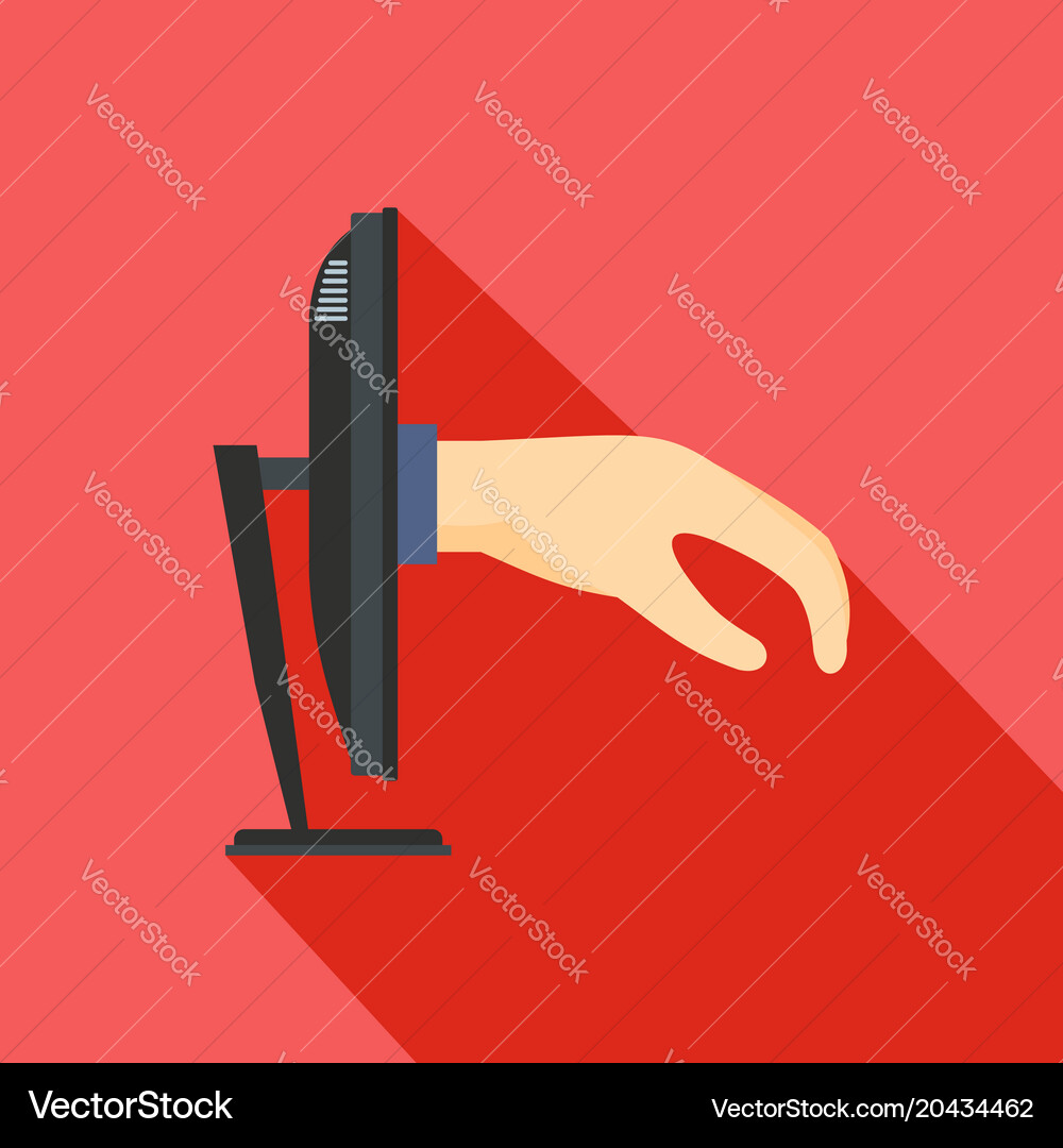 Hacker icon flat style Vector Image