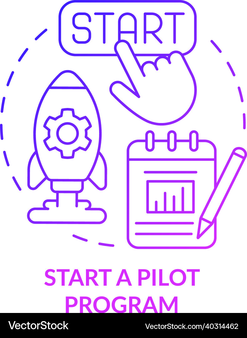 Initiate a pilot program concept icon Vector Image