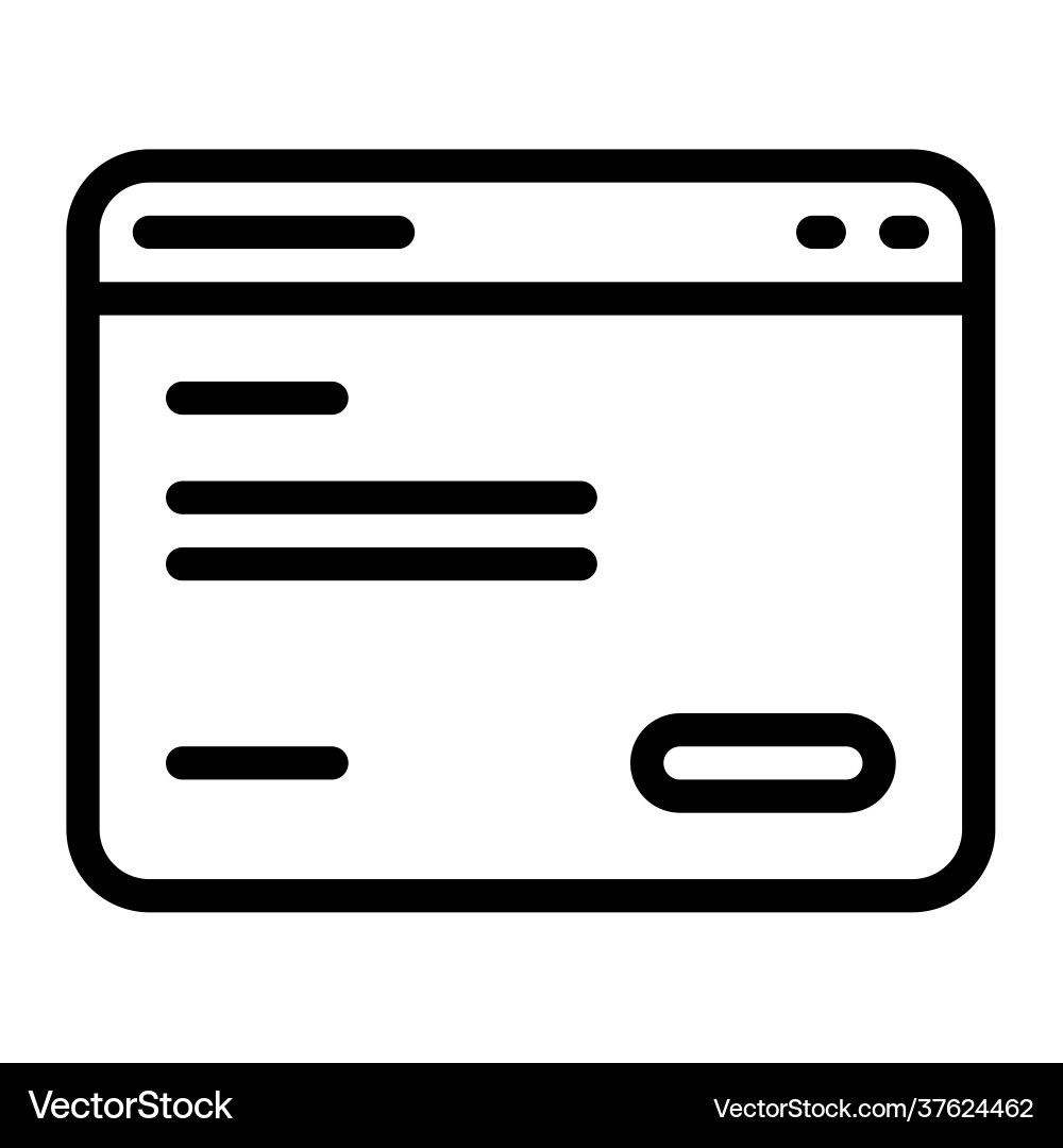 Landing page web website single isolated icon Landing page web website single isolated icon vector image