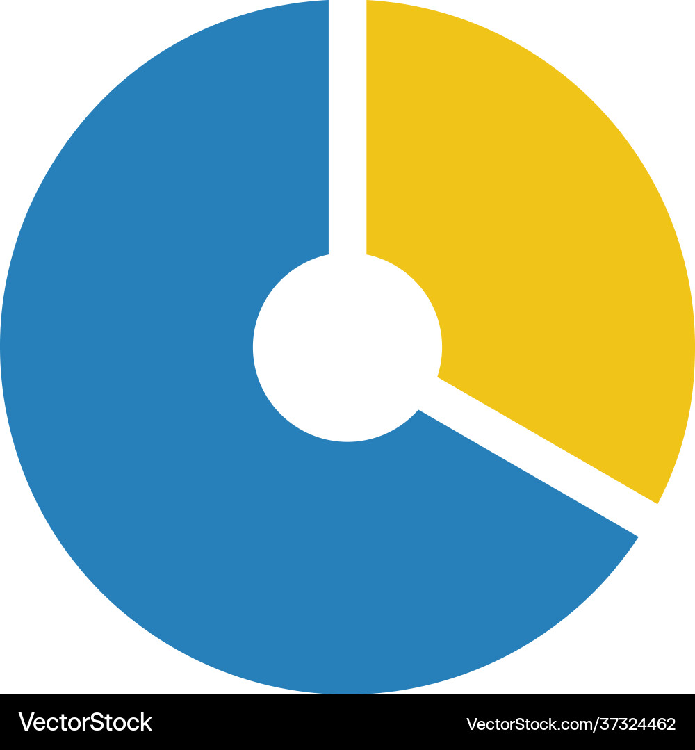 Pie chart icon graph diagram symbol for big data Vector Image