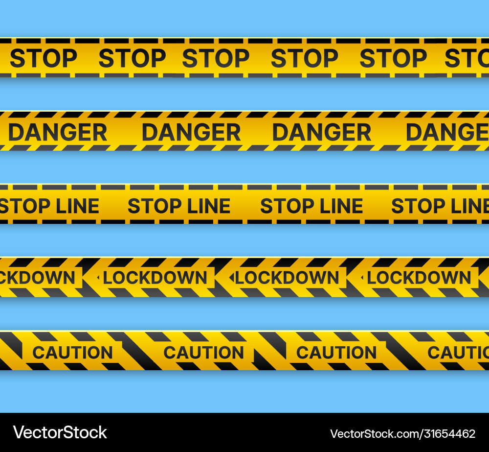 Restrictive stop marking tape pattern line Restrictive stop marking tape pattern line vector image