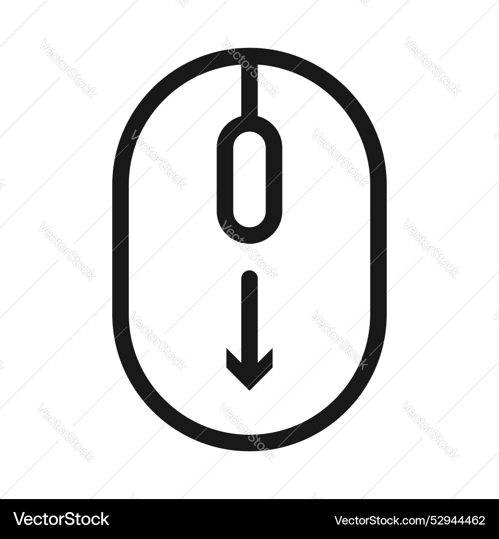 Scroll down computer mouse icon Scroll down computer mouse icon Vector Image