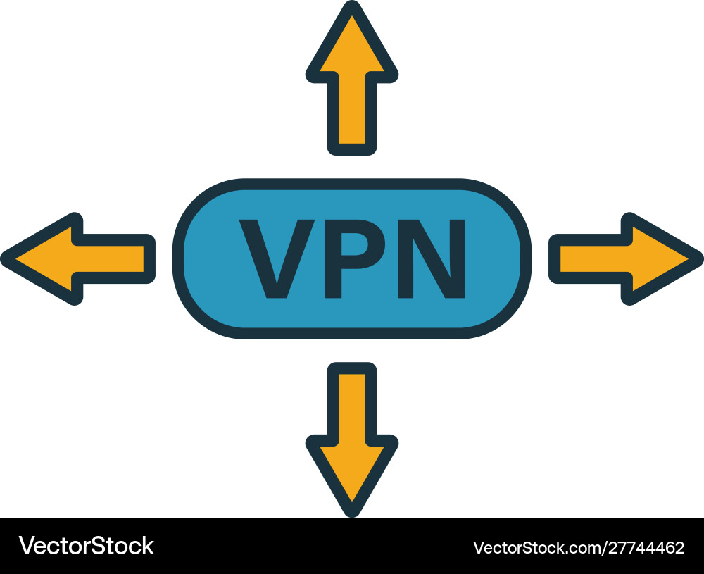 Vpn coordinator icon simple element from icons Vector Image