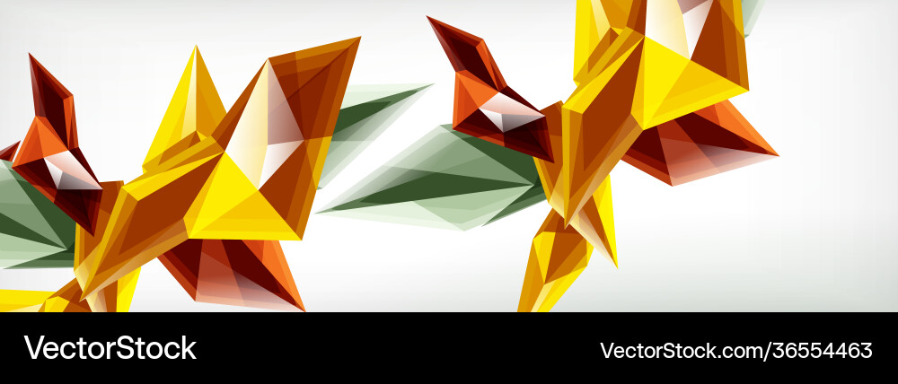 3d triangles and pyramids abstract vector image